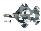Northrop F-23 Black Widow II Stealth Fighter Aircraft Blue 054 Su-57 Aggressor What If Scheme 65th AGRS Nellis AFB United States Air Force Air Power Series 1/72 Diecast Model by Hobby Master