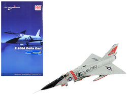 Convair F-106A Delta Dart Aircraft "87th FIS Red Bulls K.I. Sawyer AFB" United States Air Force (1970s) "Air Power Series" 1/72 Diecast Model by Hobby Master