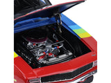 1969 Chevrolet Camaro #24 Jeff Gordon "Hendrick Motorsports First Win Tribute" Blue and Red with Rainbow Stripes 1/18 Diecast Model Car by Highway 61