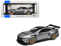2025 Ford Mustang GTD Gray Metallic with Black Top "Limited Edition" Series 1/18 Diecast Model Car by IXO Models