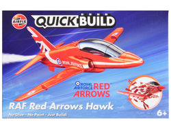 Royal Air Force Red Arrows Hawk Aircraft Red Snap Together Painted Plastic Model Kit (Skill Level 1) by Airfix Quickbuild