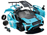 Jaguar I-Pace eTrophy Blue Snap Together Painted Plastic Model Car Kit by Airfix Quickbuild