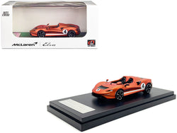 McLaren Elva Convertible #4 Matte Orange Metallic 1/64 Diecast Model Car by LCD Models