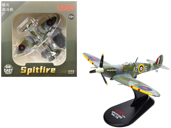 Supermarine Spitfire Mk Vb Fighter Aircraft "BL924 Pilot Officer Aksel Svendsen Danish Presentation Spitfire Valdemar Atterdag No. 234 Madras Presidency Squadron" (1942) Royal Air Force 1/72 Diecast Model by Legion