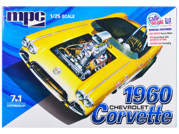 1960 Chevrolet Corvette 7-in-1 Plastic Model Kit (Skill Level 2) 1/25 Scale Model by MPC