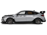 2024 Honda Civic Type R Mugen Group B RHD (Right Hand Drive) Matt Silver Metallic with Black Hood Limited Edition to 999 pieces Worldwide 1/18 Model Car by Otto Mobile