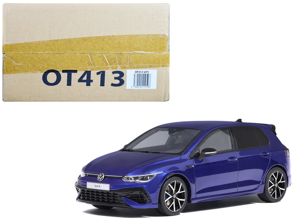 2021 Volkswagen Golf VIII R Lapiz Blue Metallic Limited Edition to 2500 pieces Worldwide 1/18 Model Car by Otto Mobile