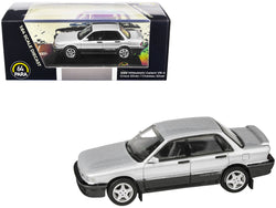 1988 Mitsubishi Galant VR-4 Grace Silver Metallic and Chateau Silver 1/64 Diecast Model Car by Paragon Models