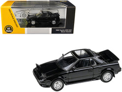 1985 Toyota MR2 MK1 Black Metallic with Sunroof 1/64 Diecast Model Car by Paragon Models