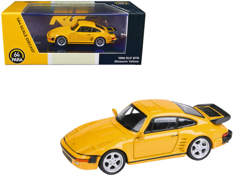 1986 RUF Porsche BTR Blossom Yellow 1/64 Diecast Model Car by Paragon Models
