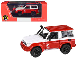 2014 Toyota Land Cruiser 71 SWB (Short Wheel Base) Red and White "2023 Auto Salon" 1/64 Diecast Model by Paragon Models