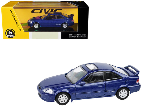 1999 Honda Civic Si Electron Blue Metallic with Sun Roof 1/64 Diecast Model Car by Paragon Models