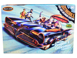1966 Batmobile "Bad Guy Getaway Edition" with Penguin and Catwoman Figures "Batman" (1966-1968) TV Series Plastic Model Kit (Skill Level 2) 1/25 Scale Model by Polar Lights