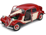1937 Citroen Traction 7 Red and Beige 1/18 Diecast Model Car by Solido