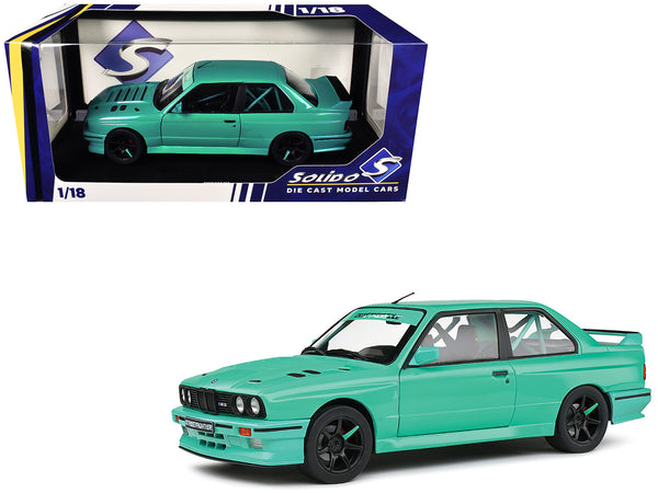 1990 BMW E30 M3 Custom "Drift Missile" Tiffany Blue 1/18 Diecast Model Car by Solido