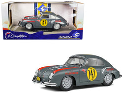 Porsche 356 Pre-A #147 Gray with Graphics "Carrera Panamericana" (1954) "Competition" Series 1/18 Diecast Model Car by Solido