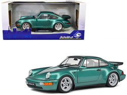 1991 Porsche 911 Turbo Wimbledon Green Metallic 1/18 Diecast Model Car by Solido