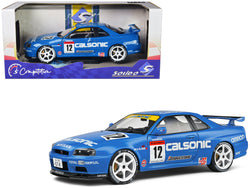 2000 Nissan Skyline GT-R (R34) Streetfighter RHD (Right Hand Drive) #12 Blue "Calsonic Tribute" "Competition" Series 1/18 Diecast Model Car by Solido