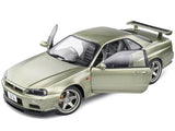 1999 Nissan Skyline GT-R (R34) RHD (Right Hand Drive) Green Metallic 1/18 Diecast Model Car by Solido