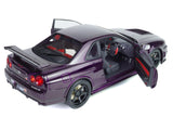 1999 Nissan Skyline GT-R (R34) Z-Tune RHD (Right Hand Drive) Midnight Purple Metallic 1/18 Diecast Model Car by Solido