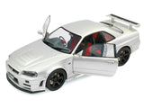 1999 Nissan Skyline GT-R (R34) Z-Tune RHD (Right Hand Drive) Silver Metallic 1/18 Diecast Model Car by Solido