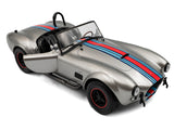 1965 Shelby Cobra 427 MKII "Solido Works M Racing Tribute" Gray Metallic with Stripes 1/18 Diecast Model Car by Solido