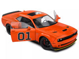 2023 Dodge Challenger R/T Scat Pack Widebody #01 "Hazzard Tribute" Orange 1/18 Diecast Model Car by Solido