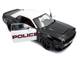 2023 Dodge Challenger Demon "Police" Black and White 1/18 Diecast Model Car by Solido