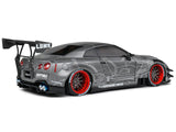 2020 Nissan GT-R (R35) RHD (Right Hand Drive) with Liberty Walk 2.0 Body Kit Dark Silver "Catalogue Design" 1/18 Diecast Model Car by Solido