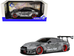 2020 Nissan GT-R (R35) RHD (Right Hand Drive) with Liberty Walk 2.0 Body Kit Dark Silver "Catalogue Design" 1/18 Diecast Model Car by Solido