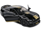 2023 Ford Mustang Shelby GT500-H Black with Gold Stripes 1/18 Diecast Model Car by Solido