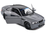 2000 BMW E46 M3 "Streetfighter" Nardo Gray with Black Top 1/18 Diecast Model Car by Solido