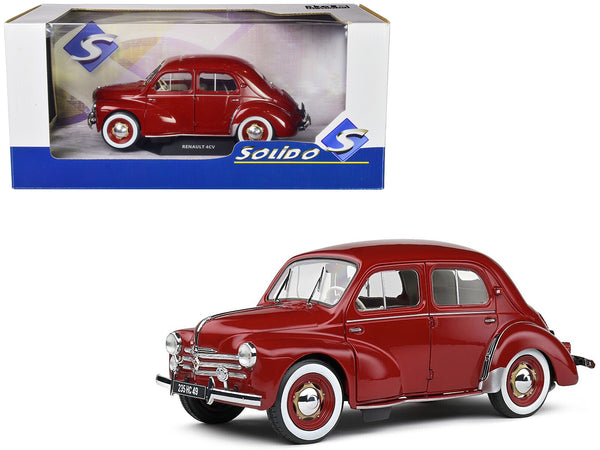 1956 Renault 4CV Red 1/18 Diecast Model Car by Solido