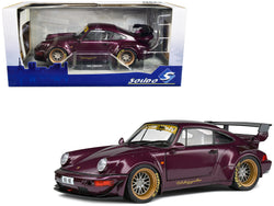 2022 Porsche 911 (964) RWB Body Kit Purple Metallic "Hekigyoku" 1/18 Diecast Model Car by Solido
