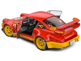 2016 RWB Bodykit (Porsche) #17 "Maty’s Idlers" Red and Yellow with Graphics 1/18 Diecast Model Car by Solido