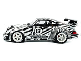 2022 RWB Bodykit (Porsche) #13 "The Zebra" Black and White Striped 1/18 Diecast Model Car by Solido