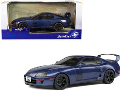 1993 Toyota Supra Mk4 (A80) Streetfighter RHD (Right Hand Drive) Dark Blue Metallic 1/18 Diecast Model Car by Solido
