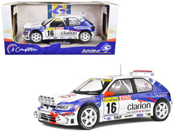 Peugeot 306 Maxi Night Version #16 Gilles Panizzi - Herve Panizzi "Rally de Monte-Carlo" (1998) "Competition" Series 1/18 Diecast Model Car by Solido