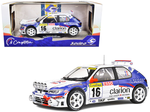 Peugeot 306 Maxi Night Version #16 Gilles Panizzi - Herve Panizzi "Rally de Monte-Carlo" (1998) "Competition" Series 1/18 Diecast Model Car by Solido