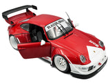 2020 RWB Bodykit (Porsche) "Porco Rosso" Red and White 1/18 Diecast Model Car by Solido