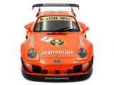 2020 RWB Bodykit (Porsche) #7 "Jagermeister" Orange with Graphics 1/18 Diecast Model Car by Solido
