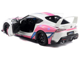 2024 Toyota GR Supra "Itasha" White with Graphics "StreetFighters" 1/18 Diecast Model Car by Solido