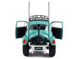 1976 Volkswagen Beetle Baja Miami Green with Pink Graphics 1/18 Diecast Model Car by Solido