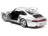 1996 Porsche 911 (993) 4S Polar Silver Metallic 1/18 Diecast Model Car by Solido