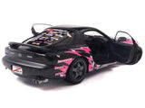 1994 Mazda RX7 (FDRS) RHD (Right Hand Drive) "Itasha Club" Black Metallic with Pink Graphics 1/18 Diecast Model Car by Solido