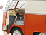 1950 Volkswagen Kool Kombi Van with Trailer Orange and White 1/18 Diecast Model by Solido