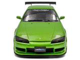 1999 Nissan Silvia S15 Spec-R Aero RHD (Right Hand Drive) "Never Satisfied" Green Metallic 1/18 Diecast Model Car by Solido