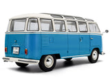 1962 Volkswagen T1 Samba Bus Baby Blue and White 1/18 Diecast Model by Solido