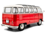 1962 Volkswagen T1 Samba Bus Red and White 1/18 Diecast Model by Solido