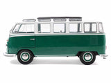 1962 Volkswagen T1 Samba Bus Green and White 1/18 Diecast Model by Solido